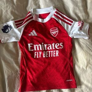 Arsenal Henry Kids Red and White Soccer Jersey